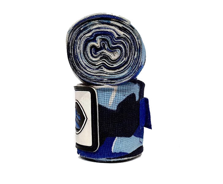 Morgan Camo Elastic Boxing Hand Wraps 4m Pair - Blue Camo