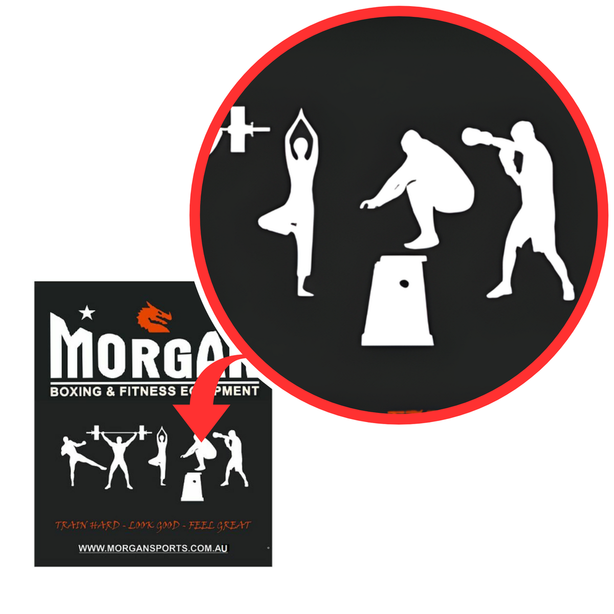 MORGAN TRAIN HARD - LOOK GOOD - FEEL GREAT BANNER