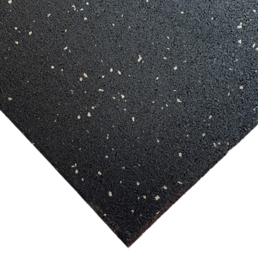 MORGAN COMMERCIAL GRADE RUBBER FLOOR TILES | GREY FLECK (1m x 1m x 15mm)