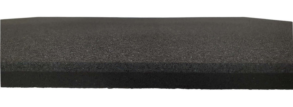 MORGAN COMMERCIAL GRADE RUBBER FLOOR TILES | BLACK (1m x 1m x 15mm)