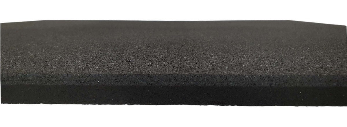 MORGAN COMMERCIAL GRADE RUBBER FLOOR TILES | BLACK (1m x 1m x 15mm)