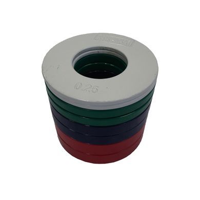 MORGAN FRACTIONAL PLATE SET (0.25kg-0.5kg-0.75kg-1.00kg pairs = 5kg total weight)