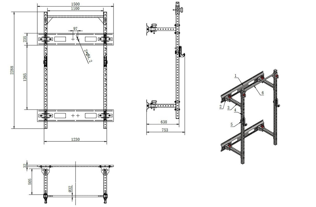 MORGAN FOLD BACK WALL MOUNTED RIG