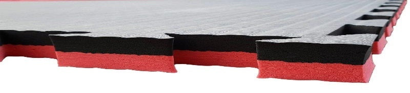 MORGAN 2cm TATAMI JIGSAW INTERLOCKING FLOOR MATS | PREMIUM [Red/Black]