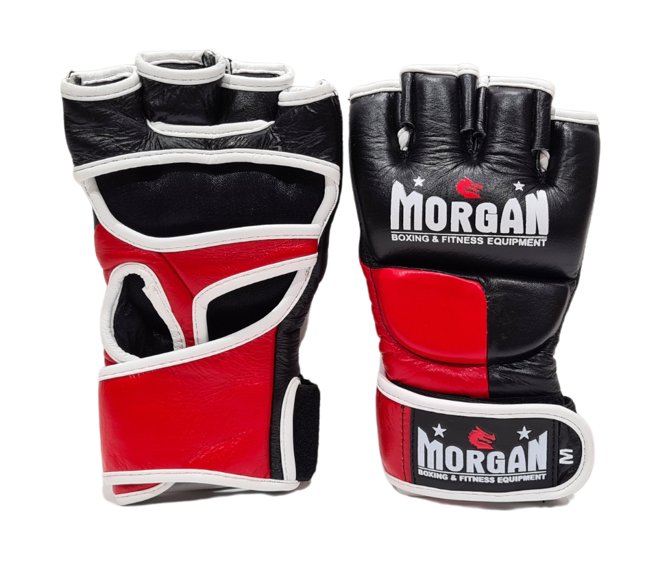 Morgan Sports V2 Platinum Leather Mma Gloves
