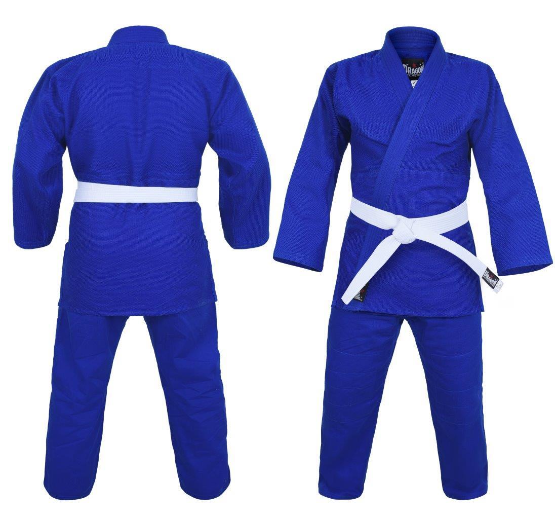 DRAGON BLUE 550gsm 1.5 WEAVE JUDO UNIFORM