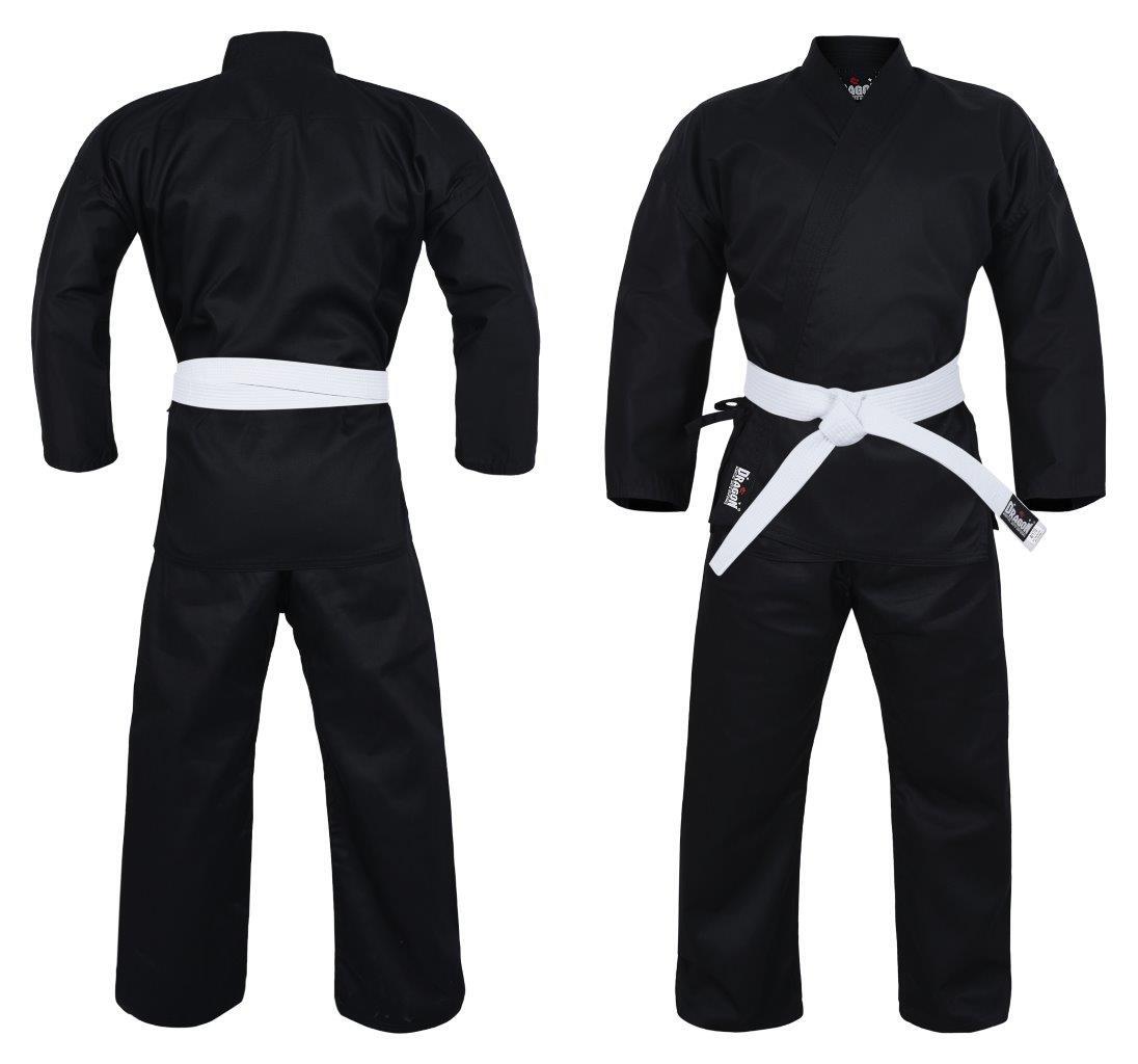 DRAGON 8oz BLACK KARATE UNIFORM