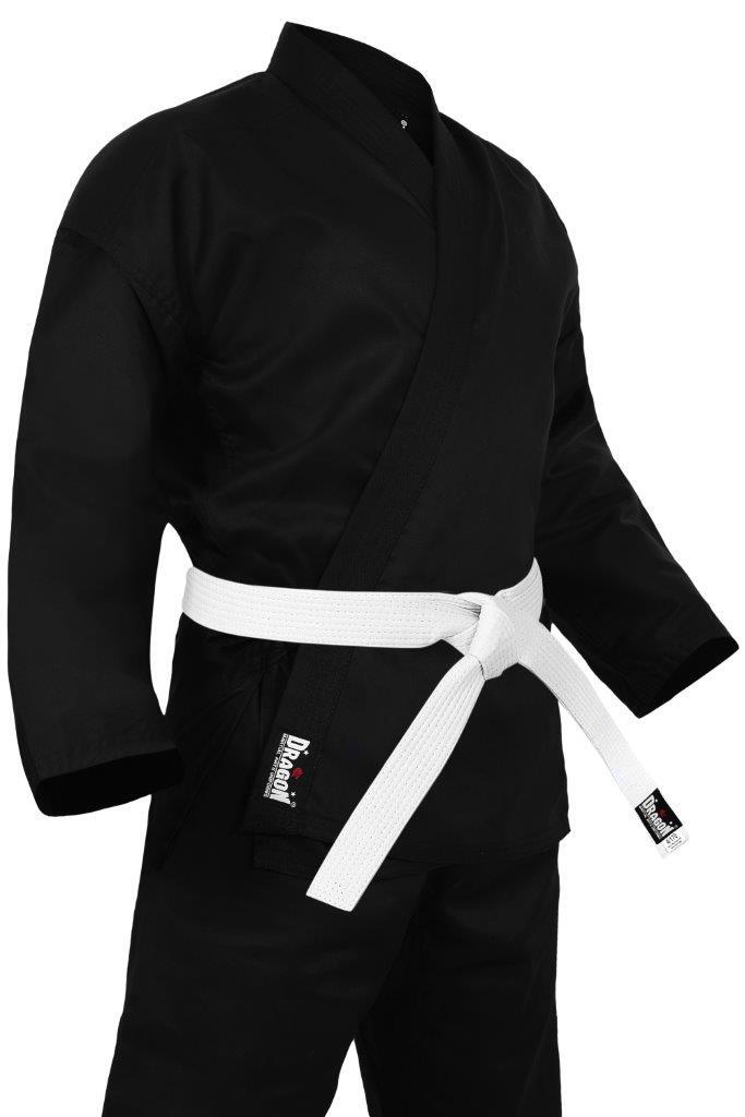 DRAGON 8oz BLACK KARATE UNIFORM