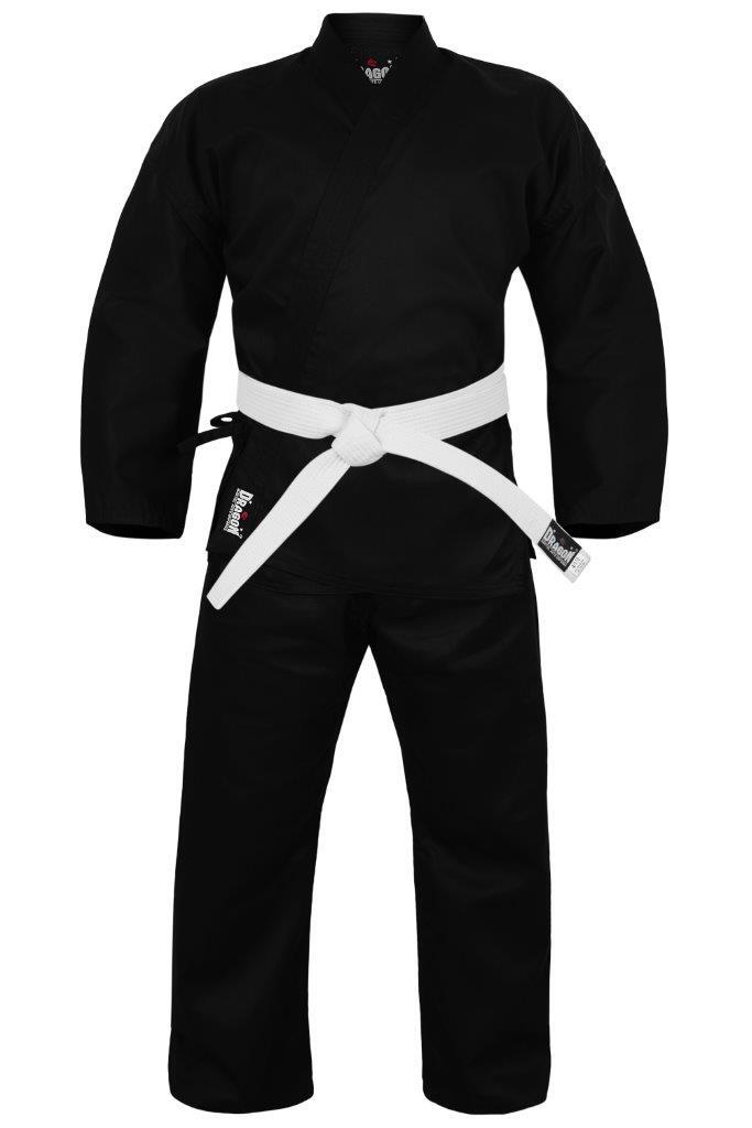 DRAGON 8oz BLACK KARATE UNIFORM