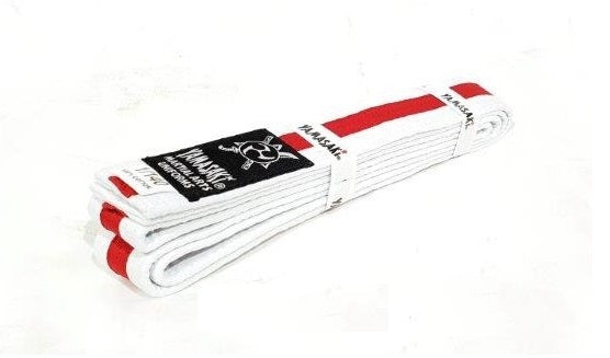 YAMASAKI MARTIAL ARTS BELTS (WITH COLOURED STRIPE)
