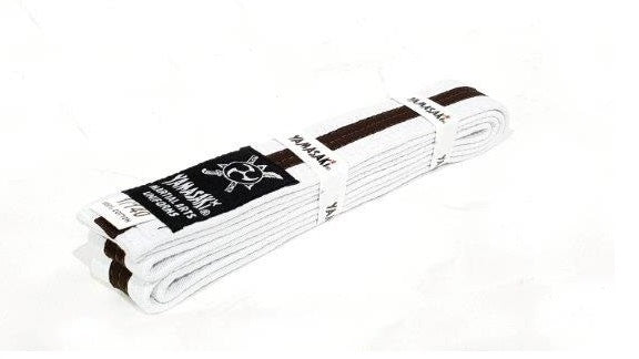 YAMASAKI MARTIAL ARTS BELTS (WITH COLOURED STRIPE)