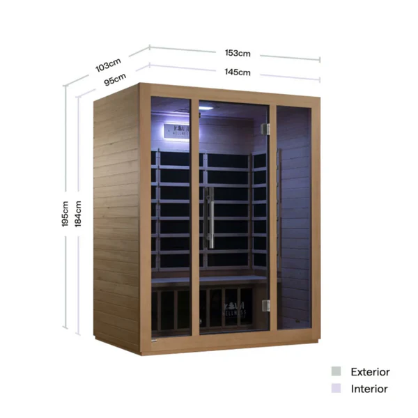 Kiva Rise Far-Infrared Sauna 3 Person