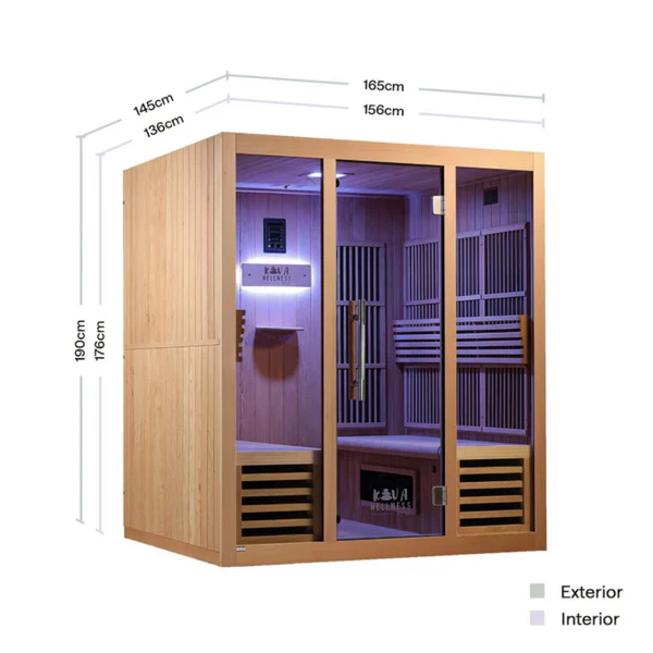 Kiva Rise Far-Infrared Sauna 4 Person