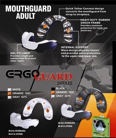 Morgan Sirius 3 Layer Gel Mouth Guards - Black