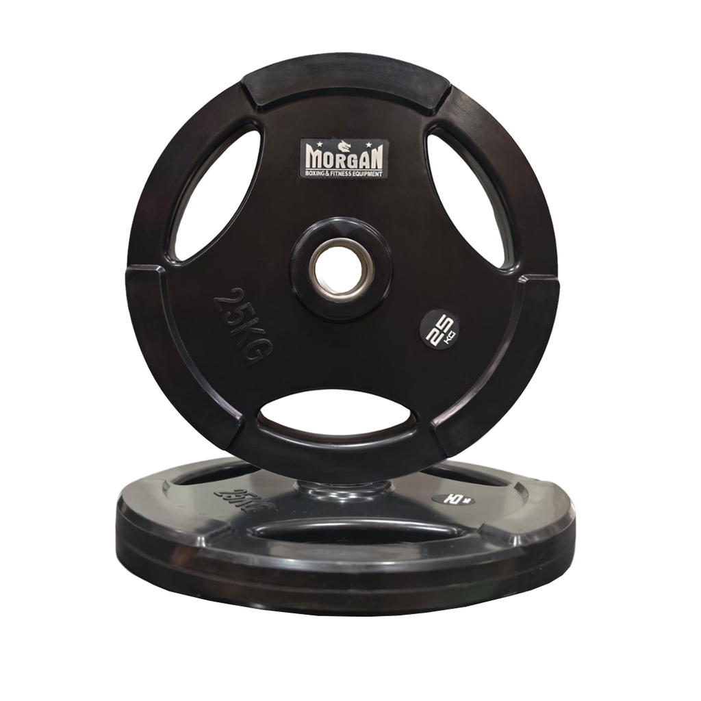Morgan Tri-Grip Rubber Coated Olympic Weight Plates (Pair) [5kg]