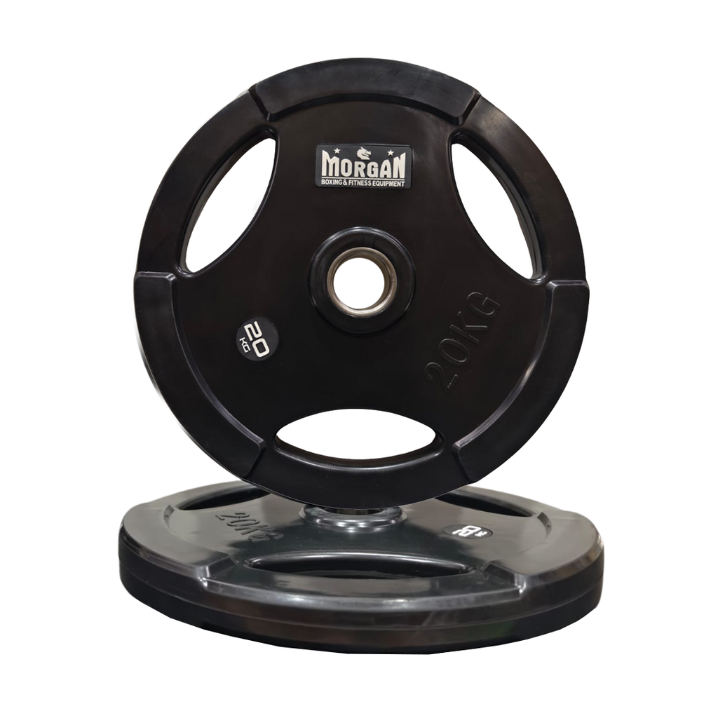 Morgan Tri-Grip Rubber Coated Olympic Weight Plates (Pair) [1.25kg]
