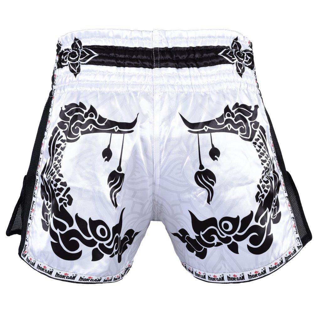 MORGAN WHITE DRAGON MUAY THAI SHORTS