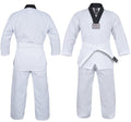 YAMASAKI V2 RIBBED TAEKWONDO UNIFORM - BLACK V NECK 8oz
