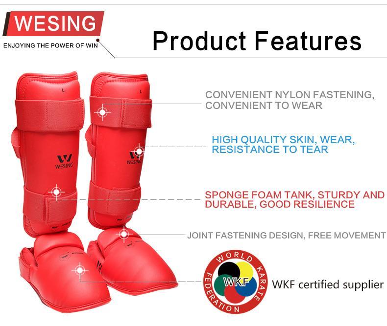 Wesing Wkf Approved Shin And Instep Small - Red